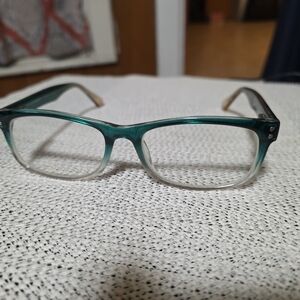 Stylish Green and Clear Ombre Glasses